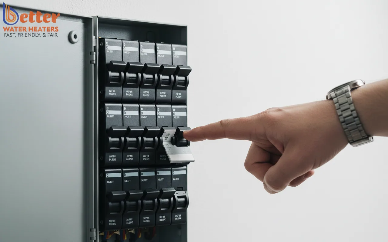 Checking a circuit breaker for a water heater not working