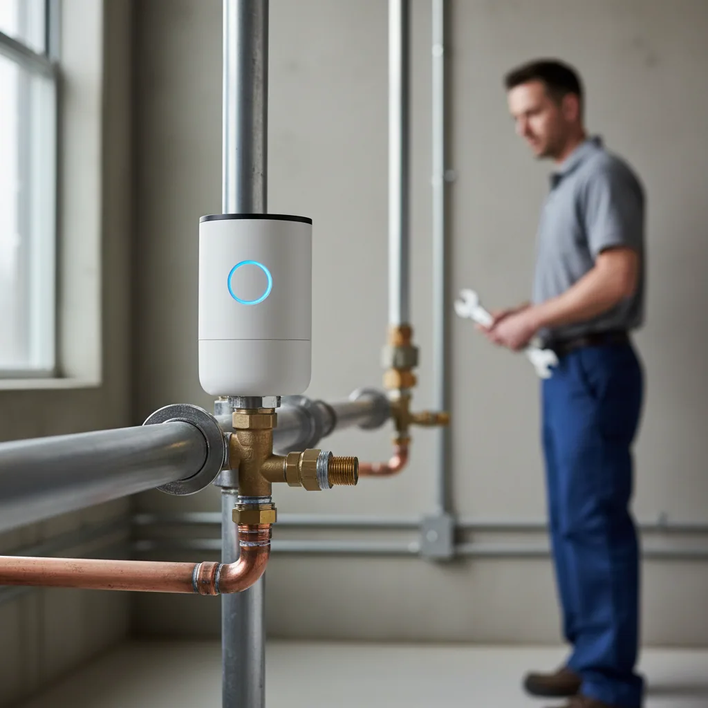 Smart water heater features and automatic shut-off valve for home safety