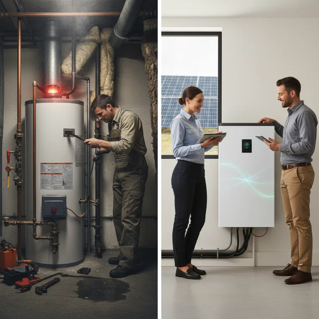 Comparison of traditional water heating vs the 3-stage load shifting framework
