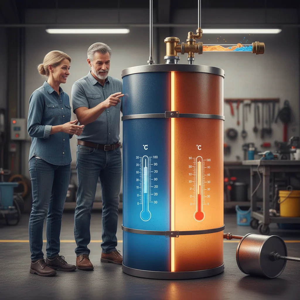 Infographic comparing standard storage vs thermal energy storage capacity