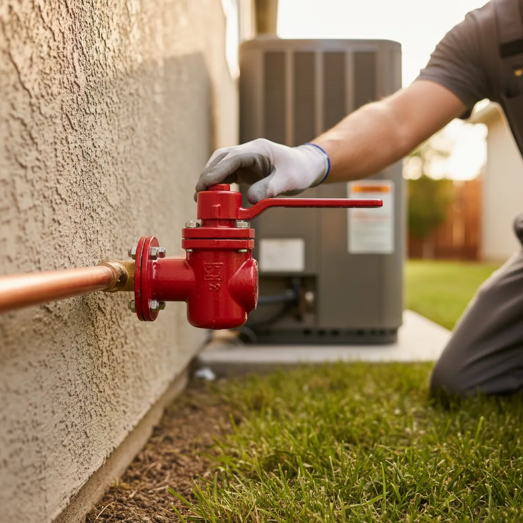 Automatic gas shut-off valve installation for earthquake safety