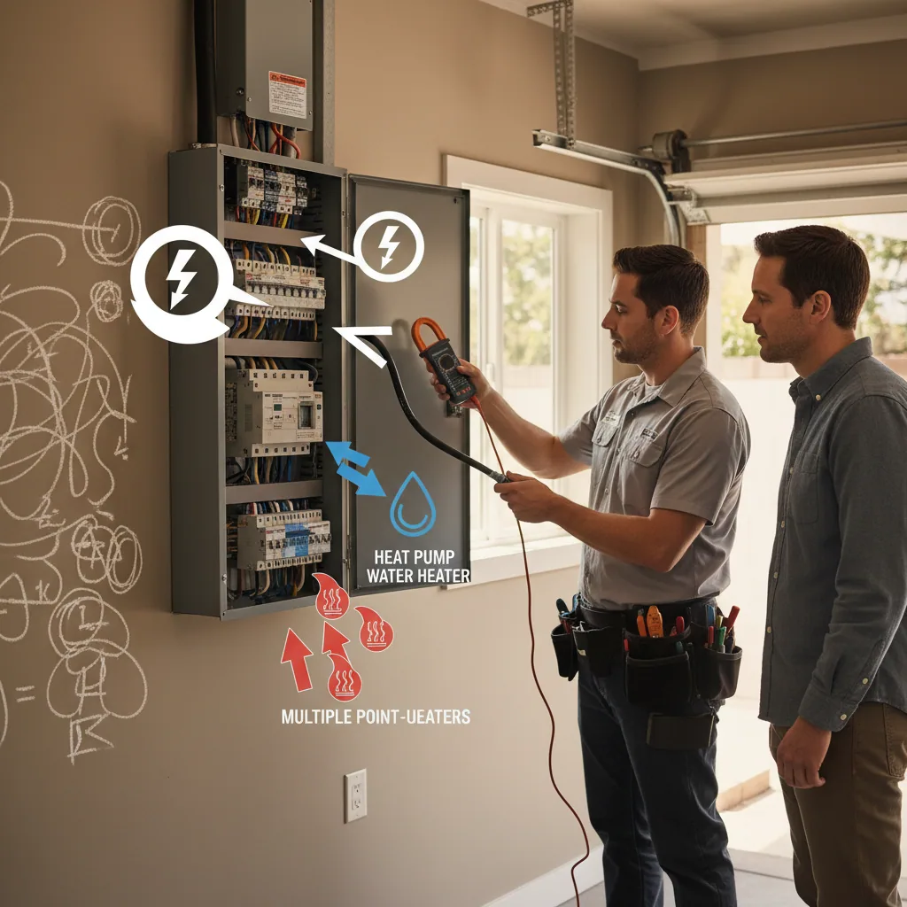Electrical panel load diagram for Bay Area home remodel plumbing