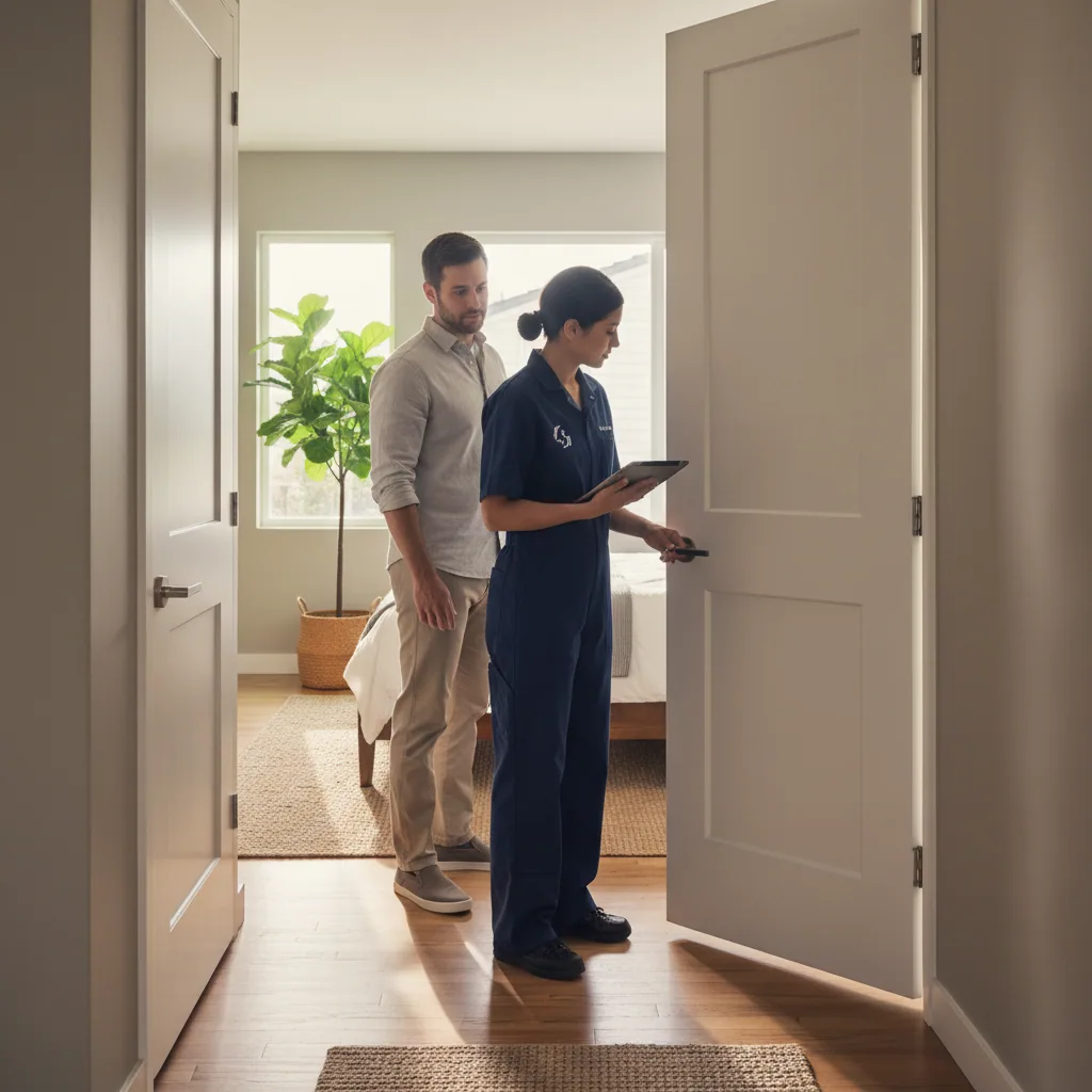 Quiet heat pump installation in a Bay Area home hallway