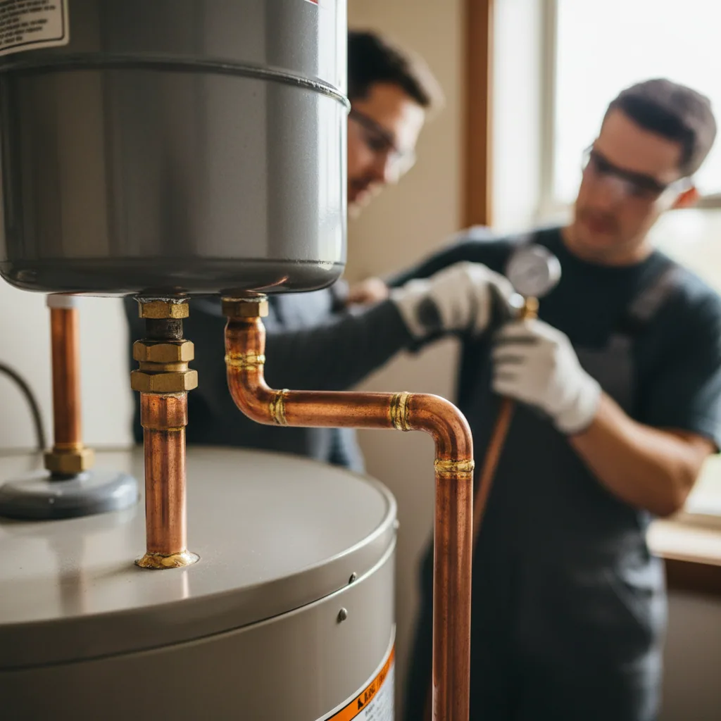 Mandatory thermal expansion tank to prevent water heater code violations