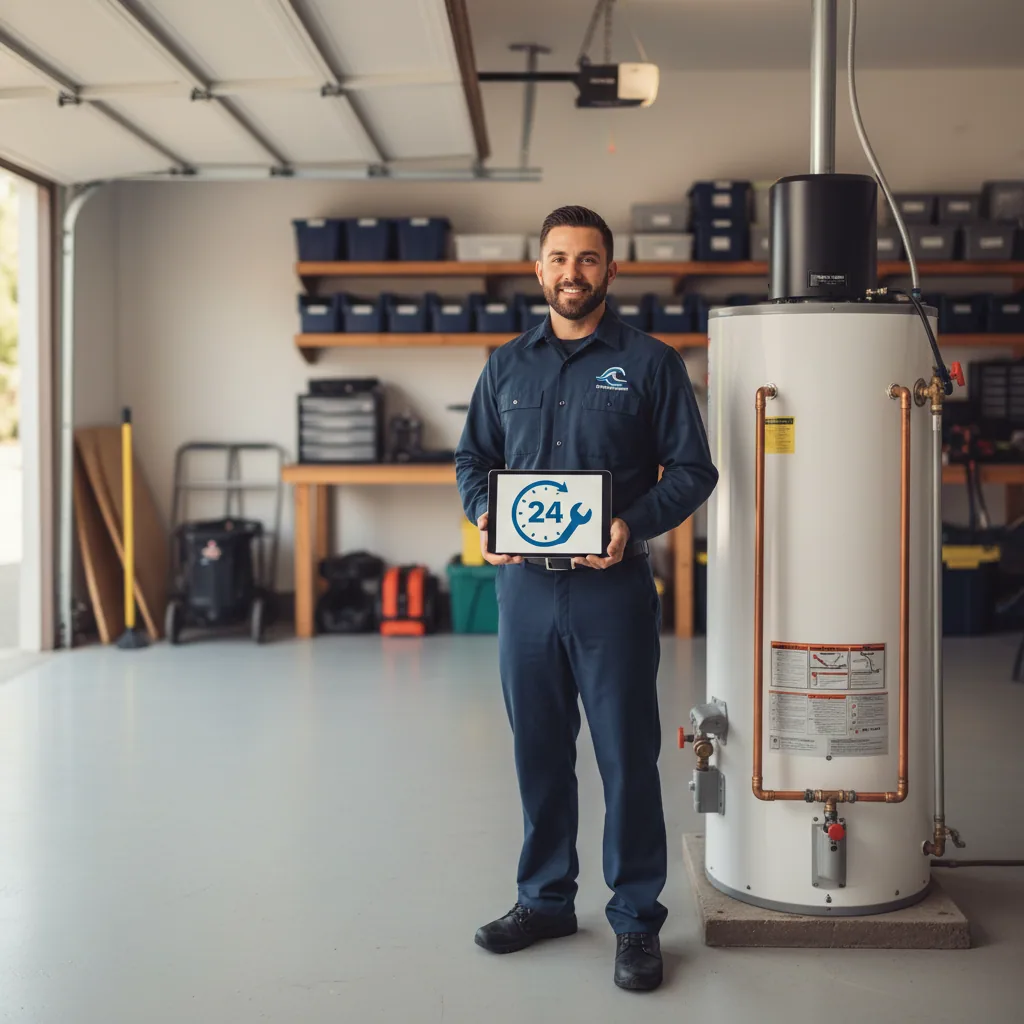 Better Water Heaters specialist installing a reliable heat pump in a San Jose home