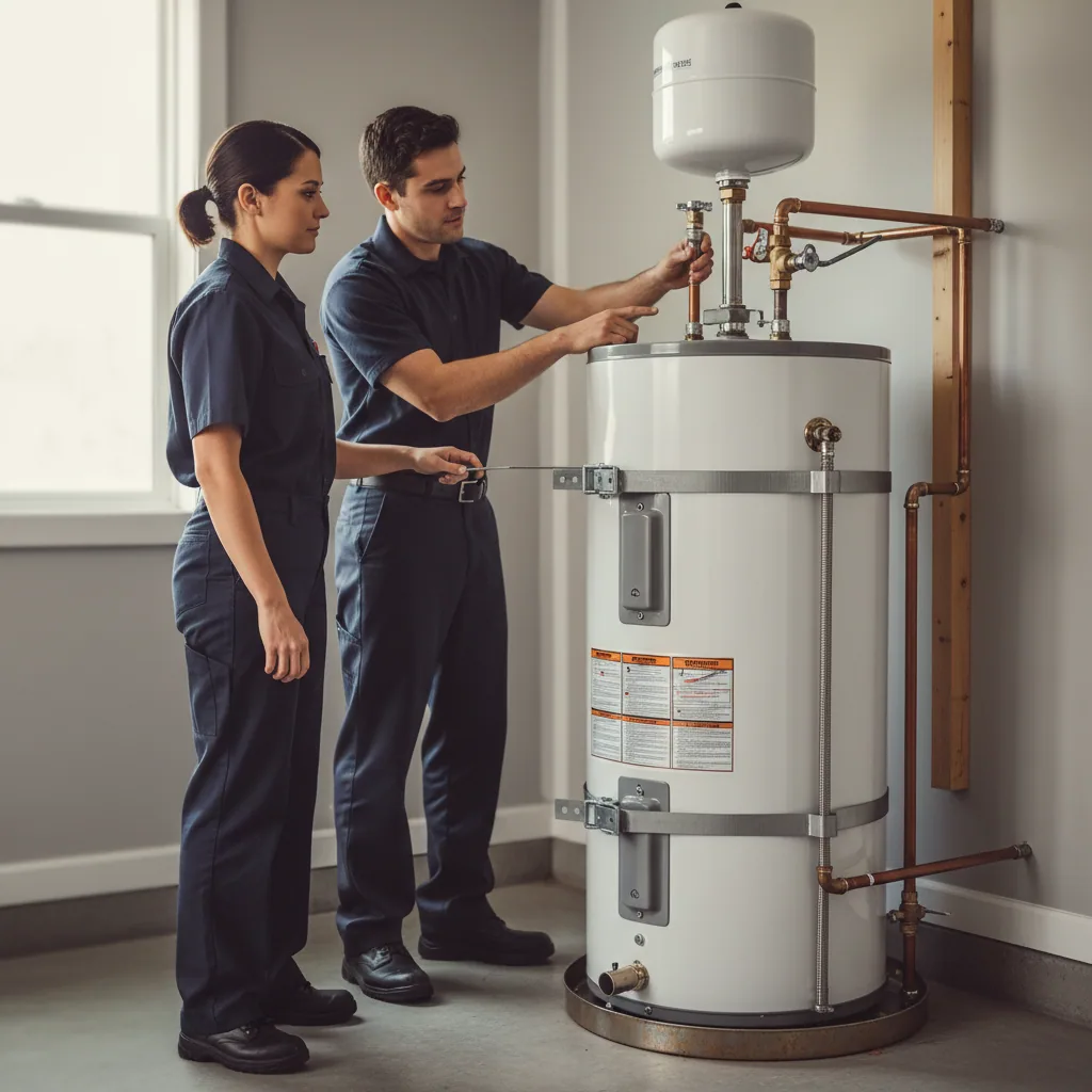 Diagram of seismic strapping requirements California for water heaters