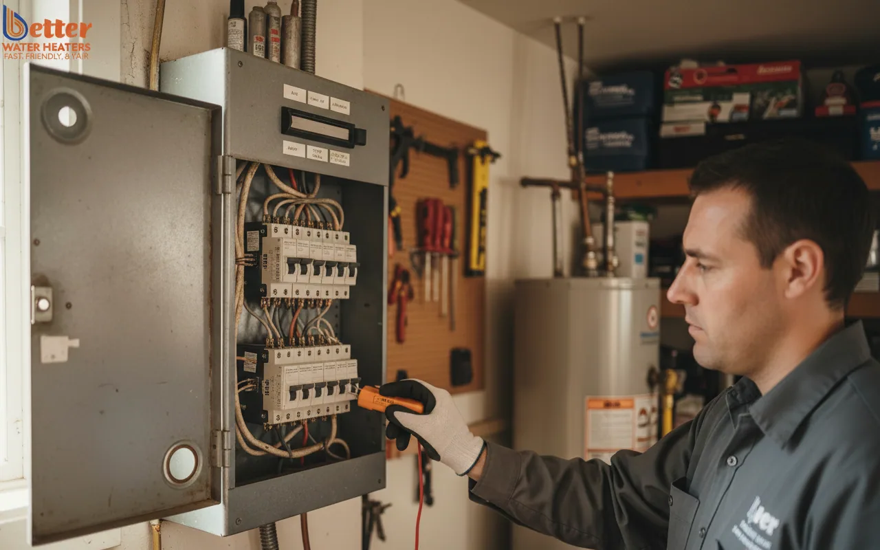 An older 100-amp electrical panel in a Bay Area home ready for an electrical capacity audit