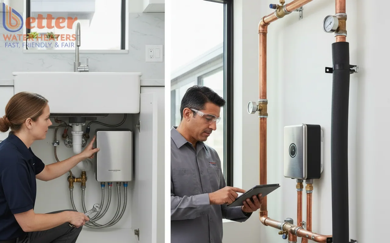 Comparison of circulation vs. point-of-use water heater components in a modern home