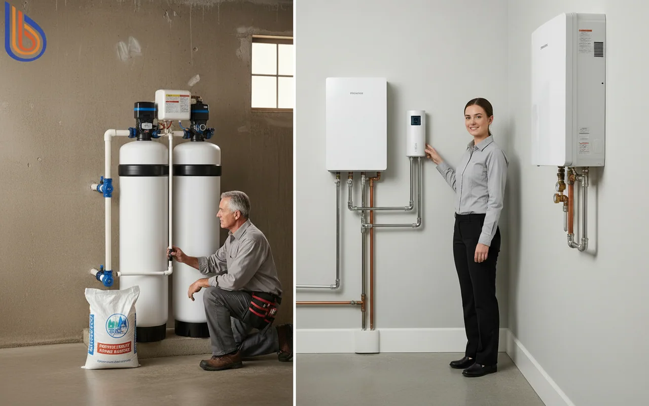 Comparison of whole-home softener vs scale inhibitor for hard water mitigation