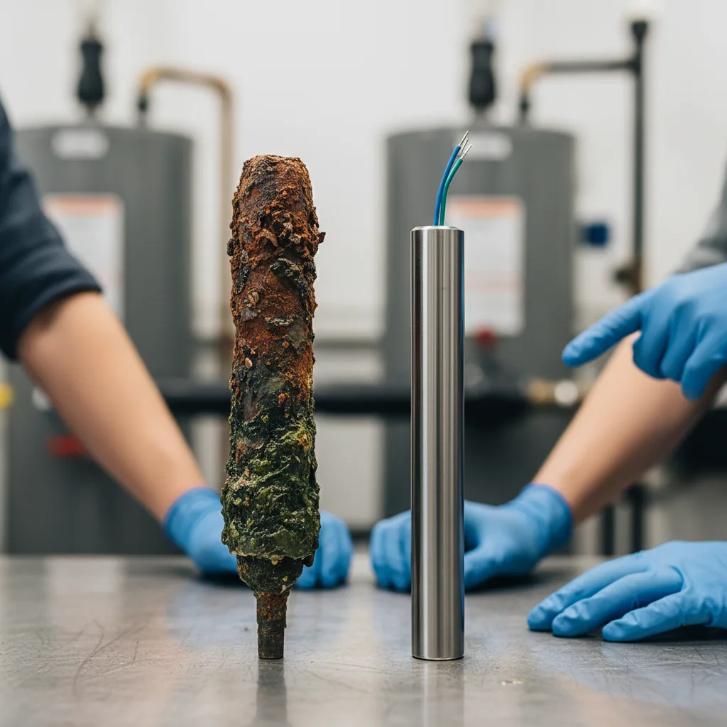 Comparison of sacrificial anode rod vs powered anode rod