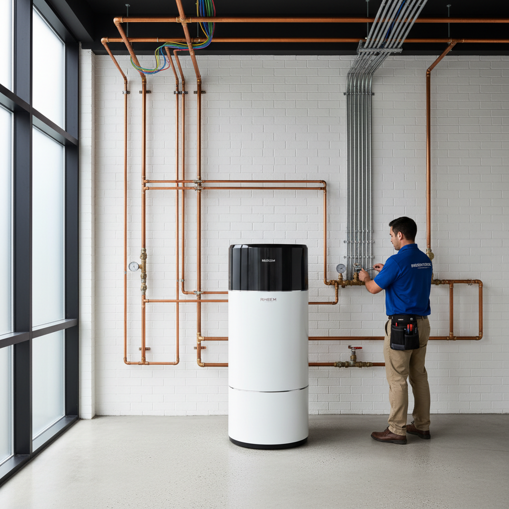 Modern heat pump installation reflecting the 2027 gas water heater ban transition