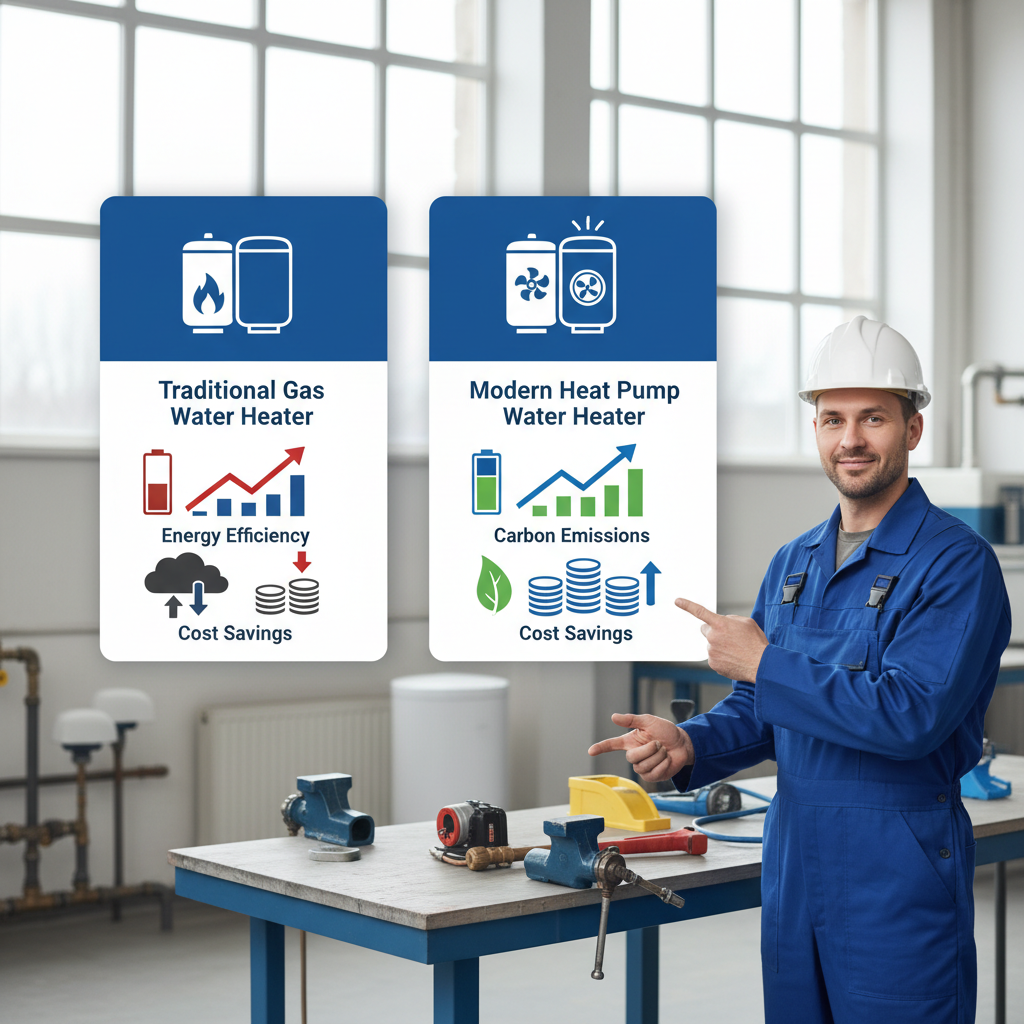 Comparison chart of gas vs heat pump water heaters for BAAQMD compliance
