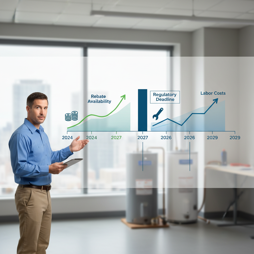 Timeline of BAAQMD regulations and the 2027 water heater transition