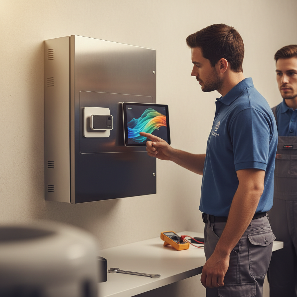 Smart electrical panel showing load management for heat pumps and EV chargers
