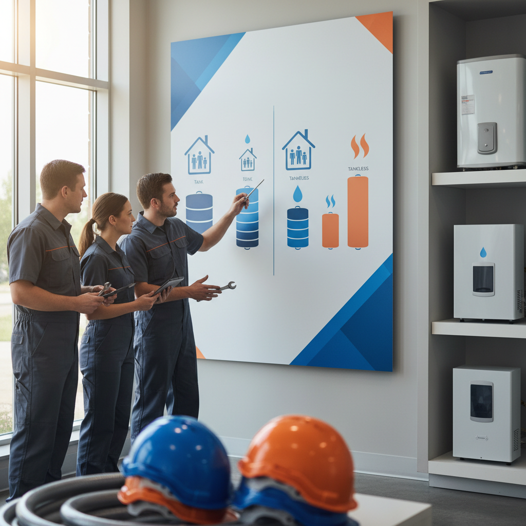 Water heater sizing guide chart for large families and ADUs