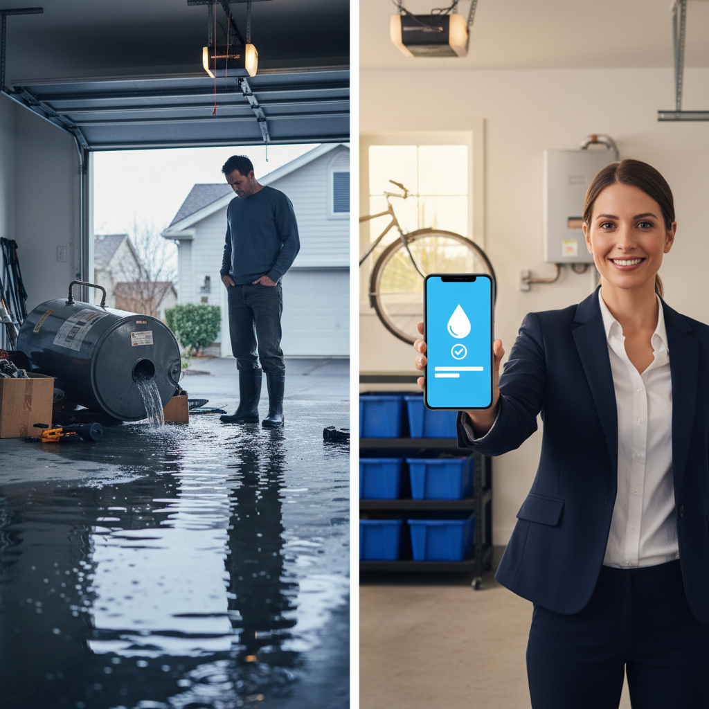 Comparison of water damage vs automatic water shut off valve installation alerts