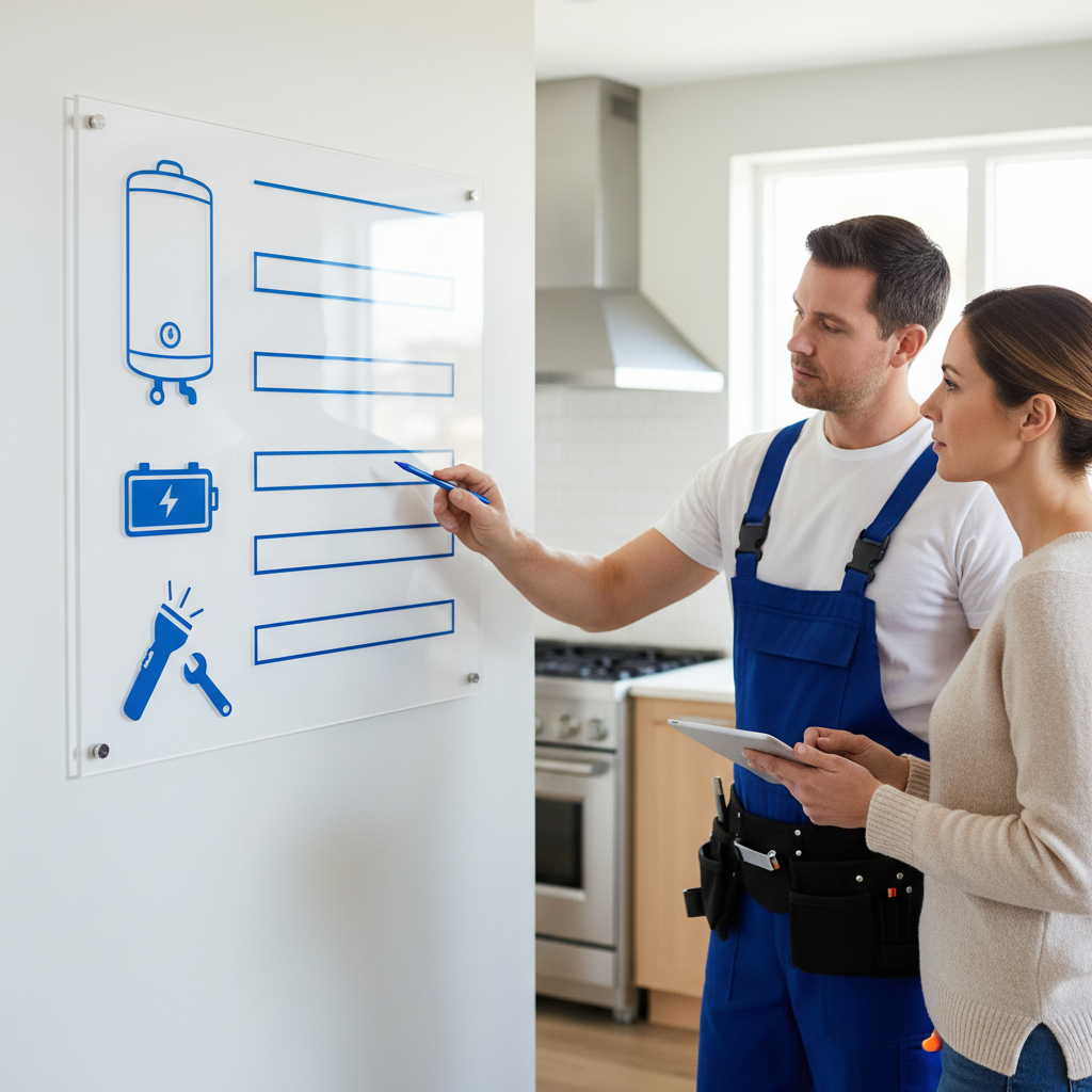 Water heater maintenance checklist for PG&E PSPS preparedness.