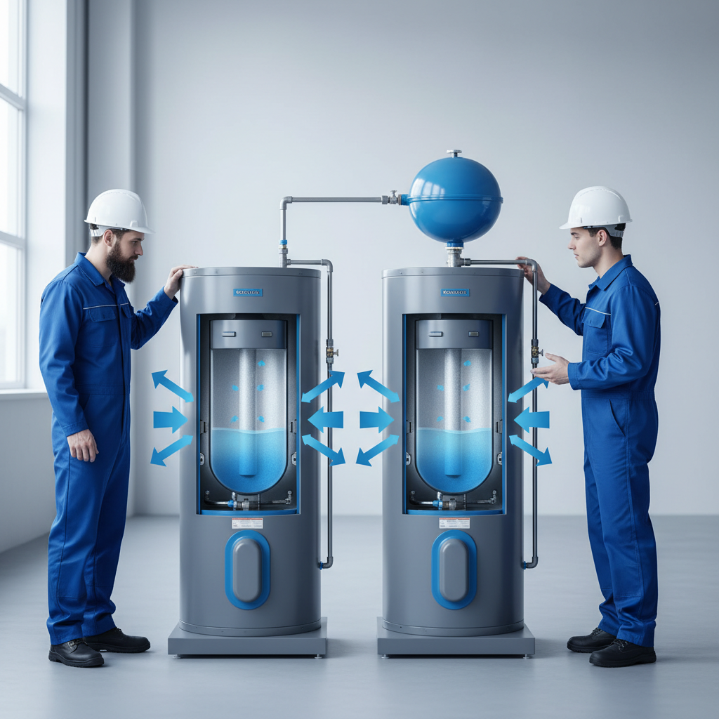 Diagram showing thermal expansion tank failure and pressure stress on water heater lining