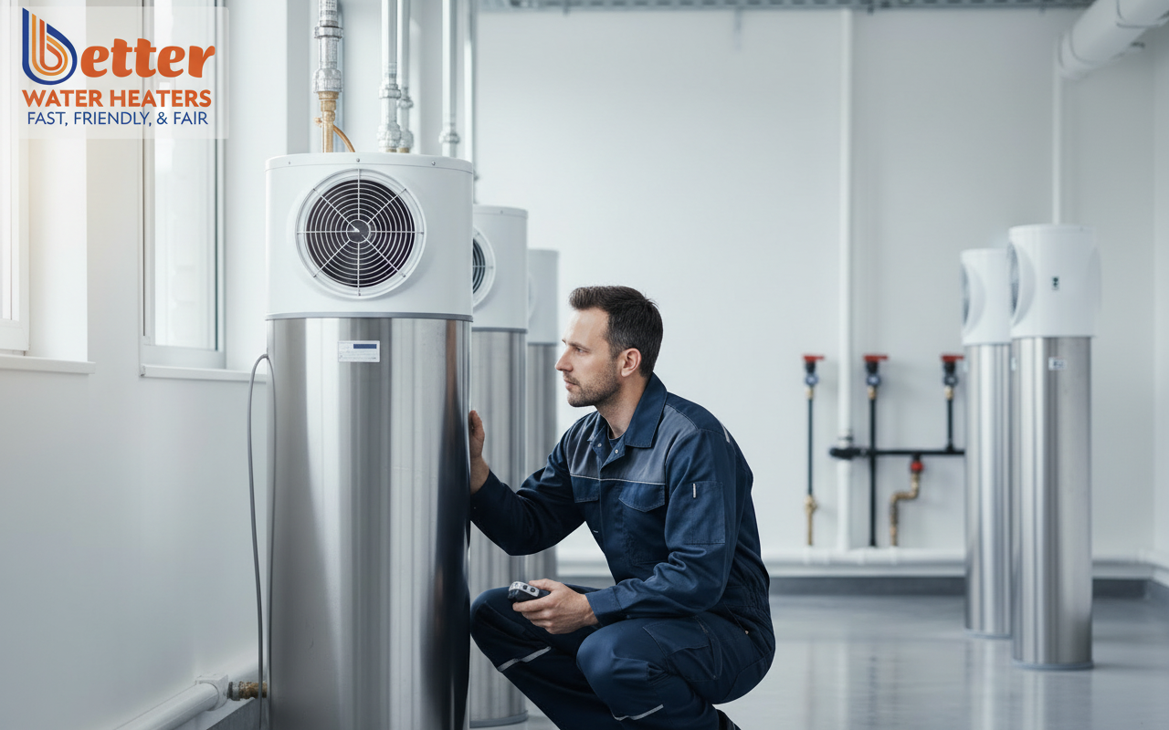 Professional multi-unit water heater retrofit installation in a Bay Area apartment building