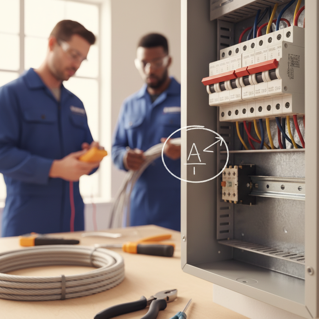 Electrical panel with 240V circuit for heat pump water heater electrical requirements