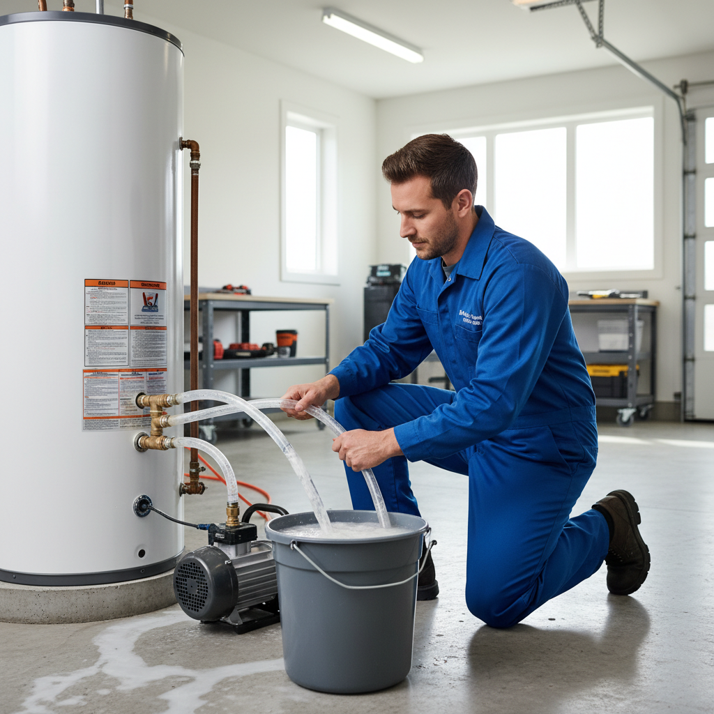 Professional water heater flush cost saving maintenance