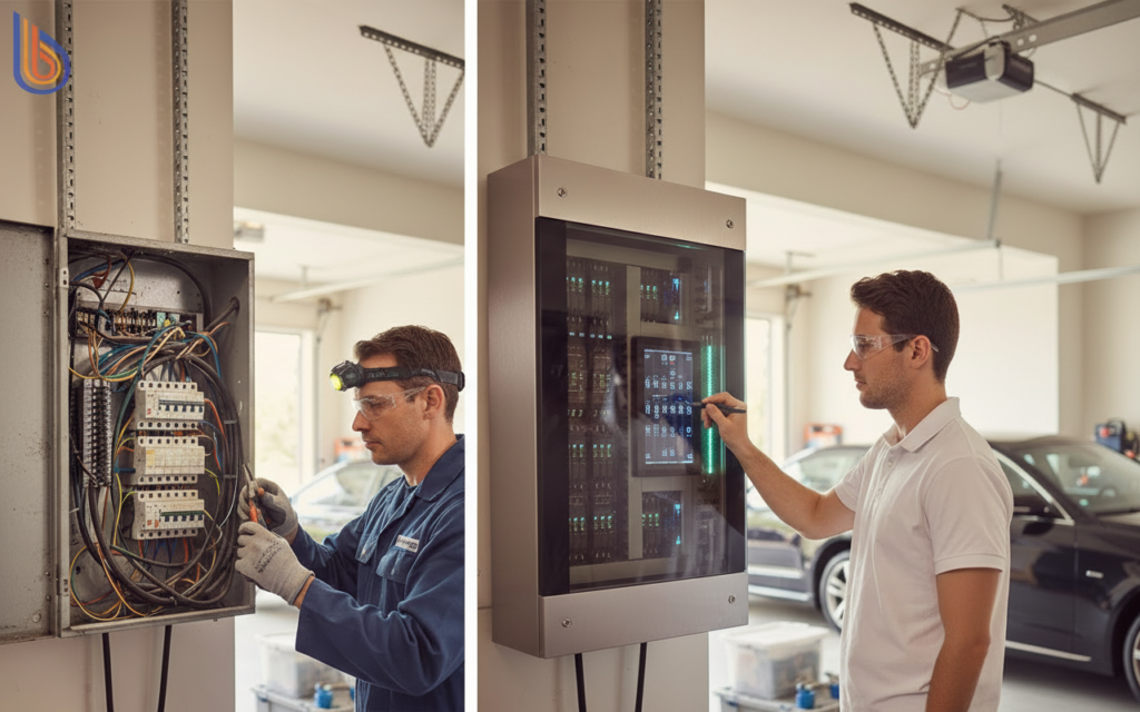 Comparing traditional electric service upgrades with a modern smart load management panel