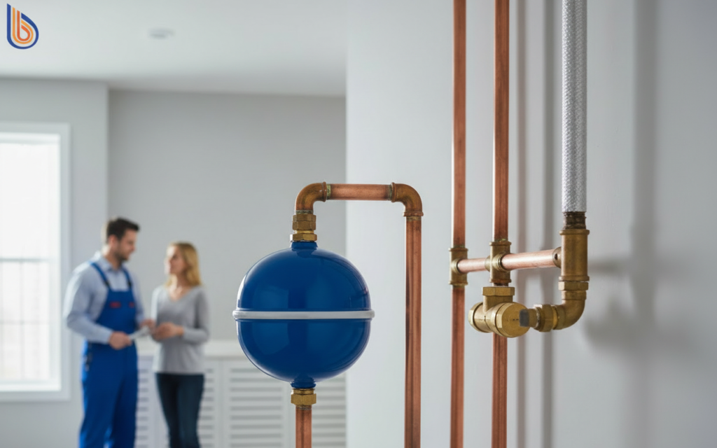 Comparison of a water heater expansion tank and a thermal expansion valve for plumbing pressure management