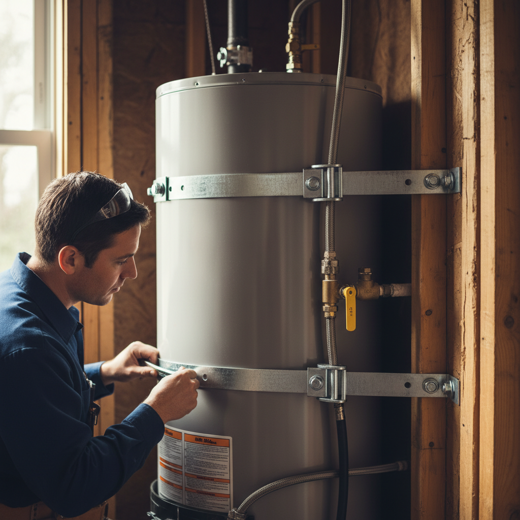 California seismic strapping requirements for second-story water heaters