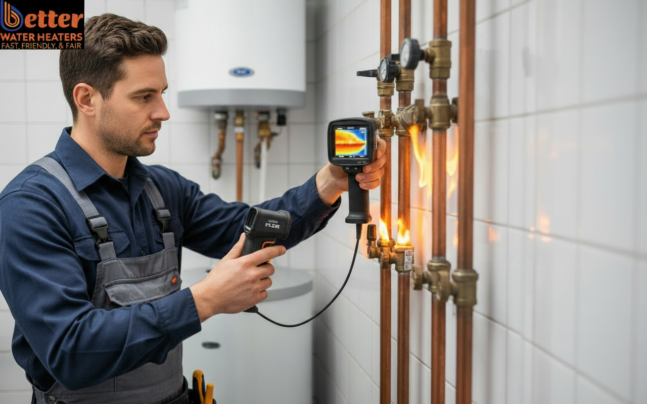 Professional thermal mapping of multi-unit water heating pipes in a Bay Area residence