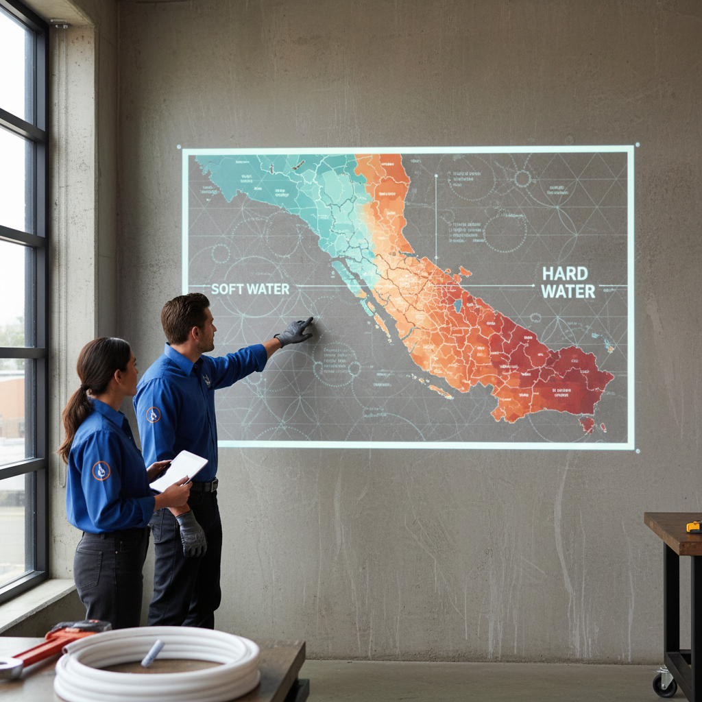 Bay Area hard water zones map for water heater maintenance planning