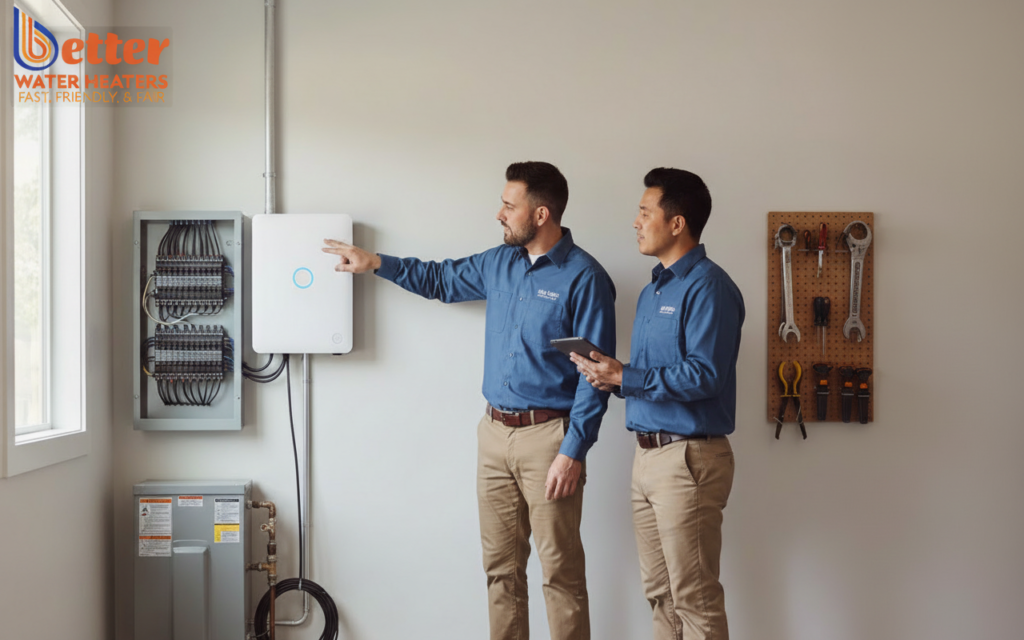 A smart load balancing framework device installed on a 100-amp electrical panel in a Bay Area home