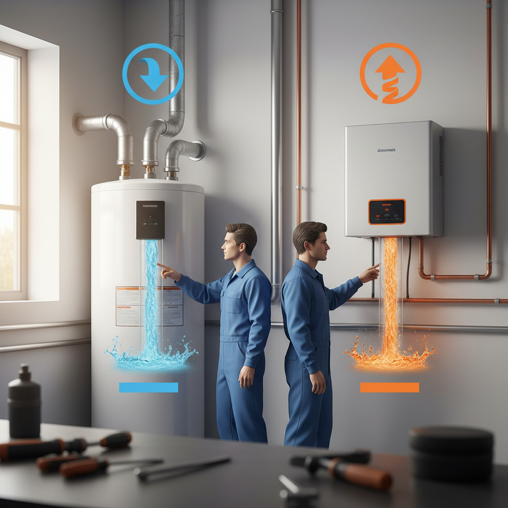 Comparison of tank vs tankless water heater for multi-generational water needs