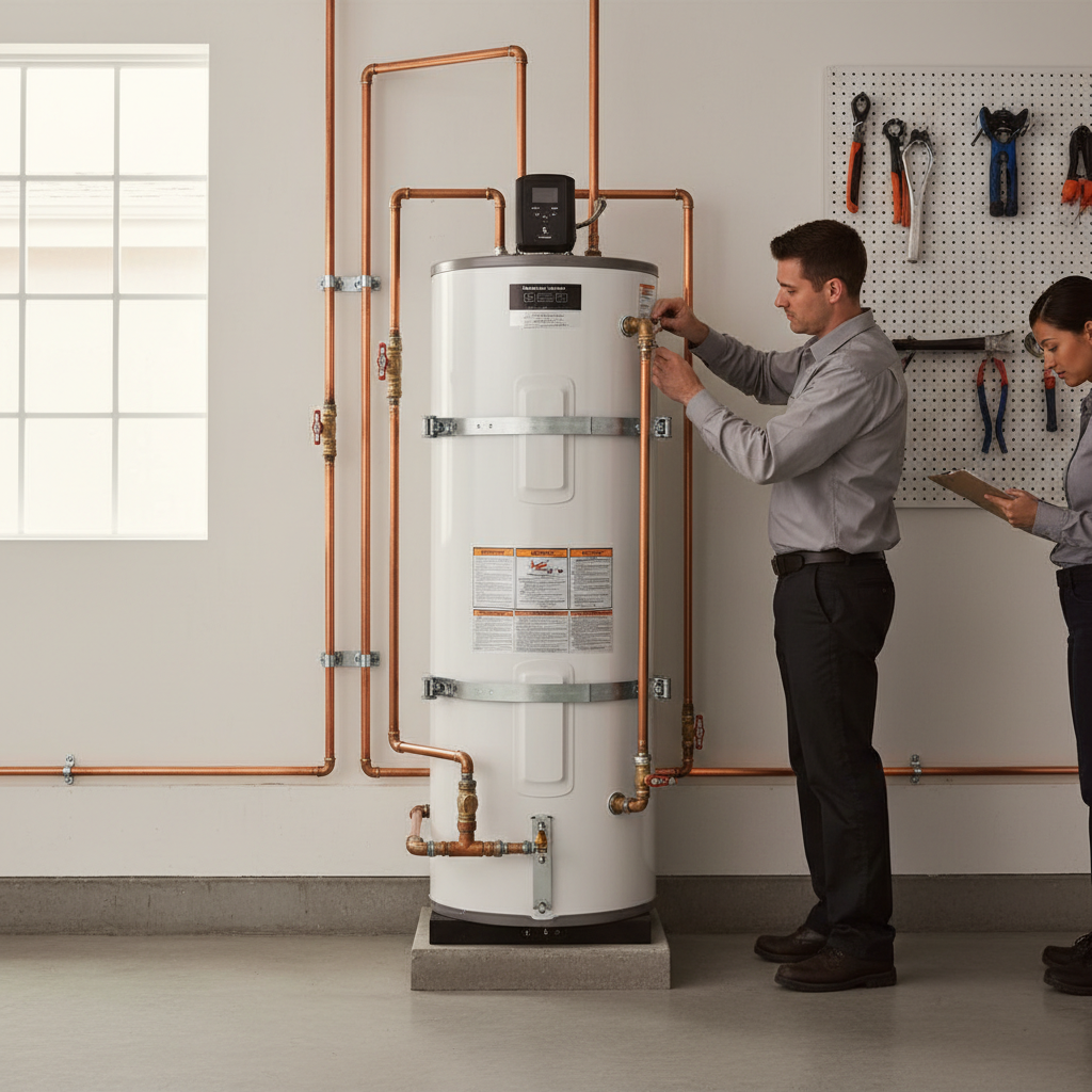 Professional installation of a hybrid water heater in a Bay Area home