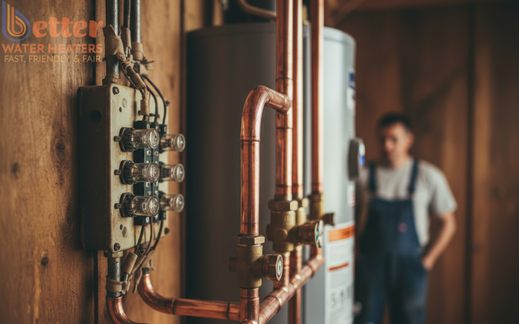 Mechanical compatibility audit comparing vintage electrical fuses with modern plumbing