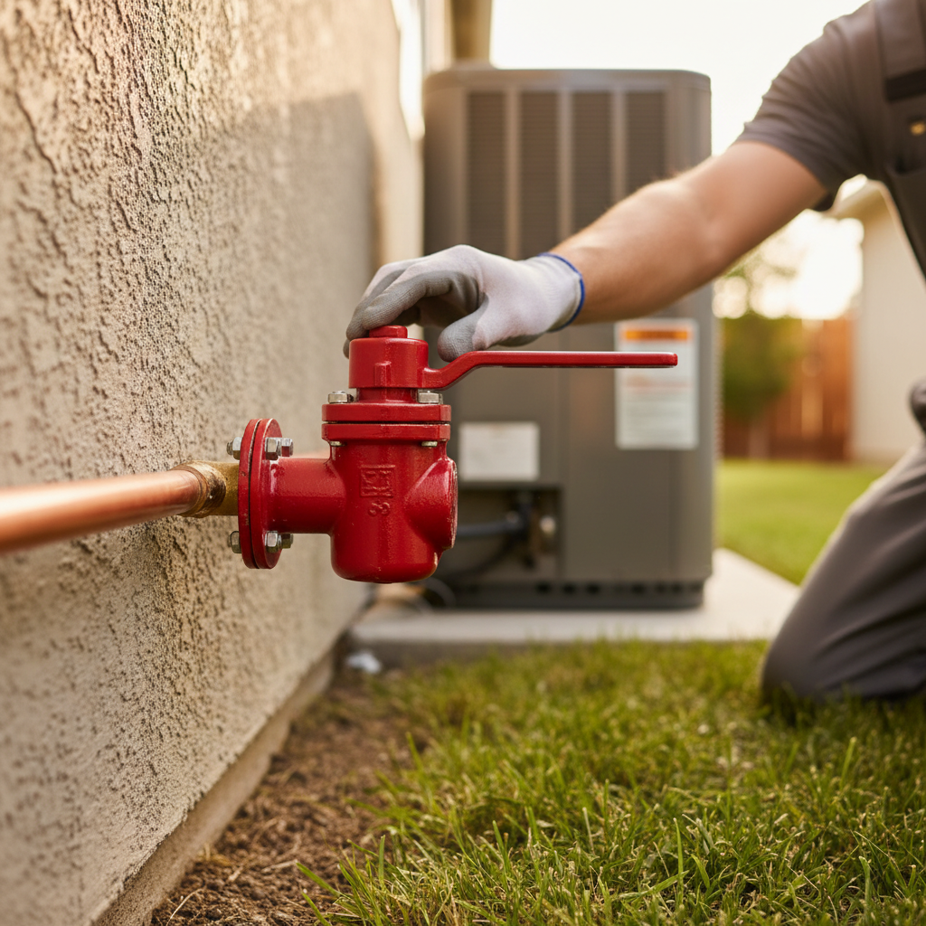 Automatic gas shut-off valve installation for earthquake safety