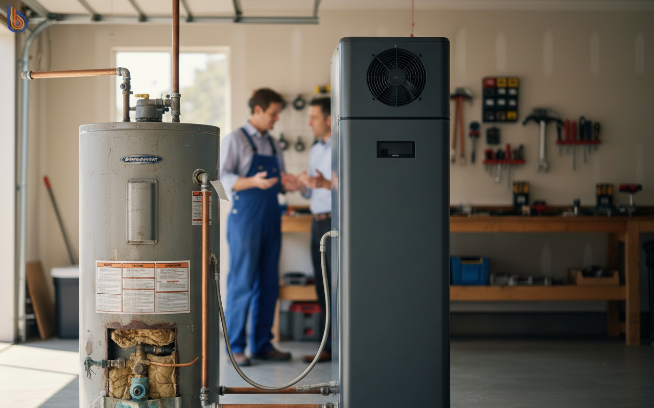 Comparison of old tank vs new water heater repair vs replace options
