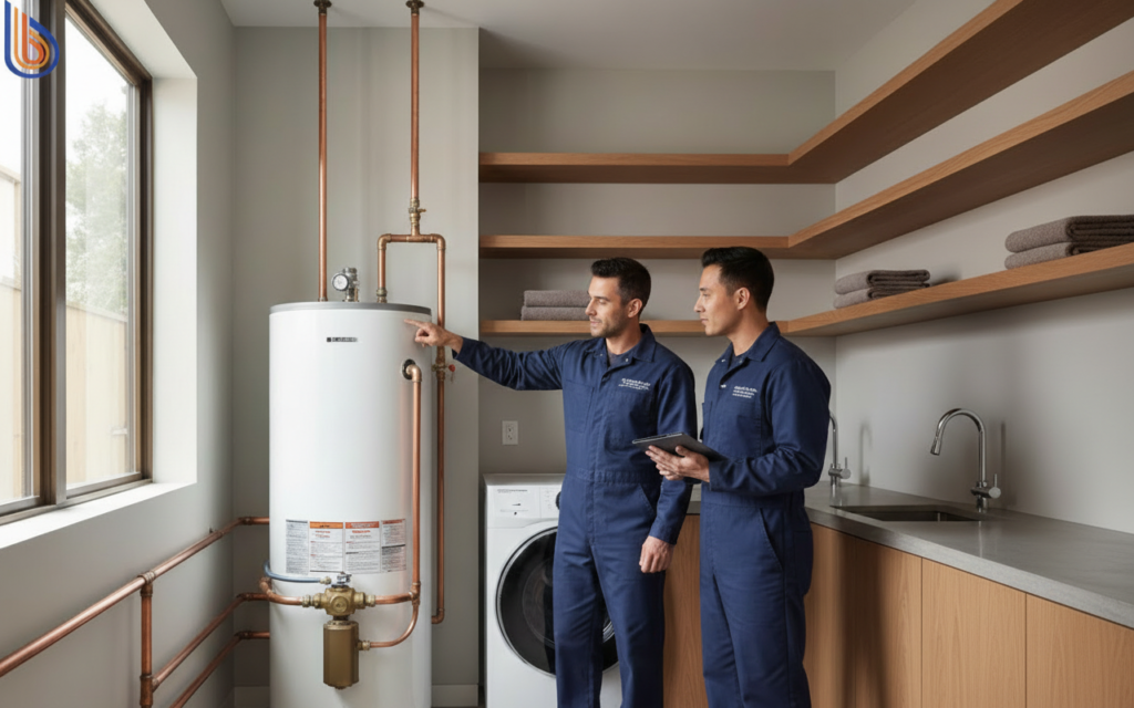 Professional installation of a hot water recirculation pump in a Bay Area home